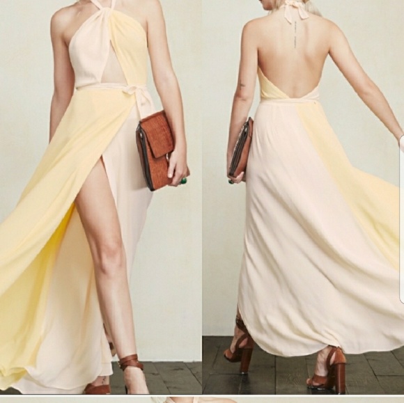 Yellow and white dress - Picture 4 of 4